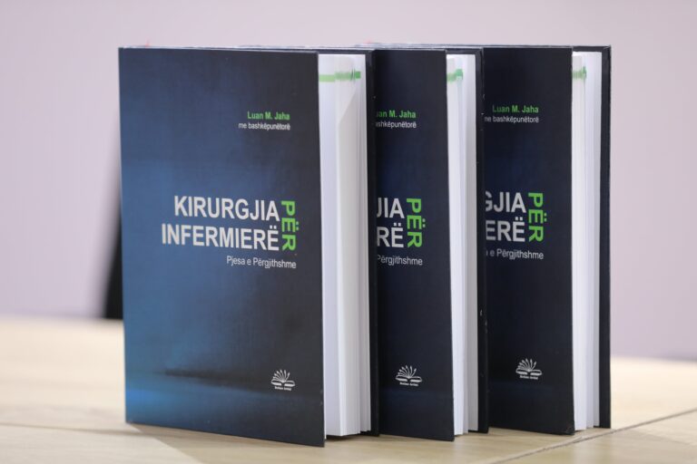Promovohet libri “Kirurgjia për Infermierë” nga autorët Luan Jaha, Agreta Gecaj-Gashi dhe Idriz Sopjani