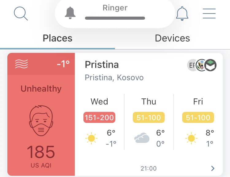 IKSHPK: Ndotja e ajrit është e lartë sonte në Prishtinë