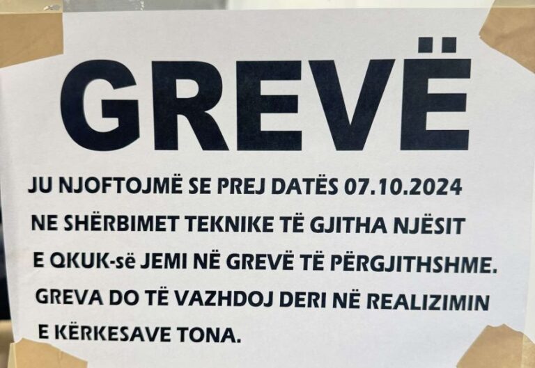 Punëtorët teknikë të QKUK-së nga sot në grevë, kërkojnë rritjen e pagave