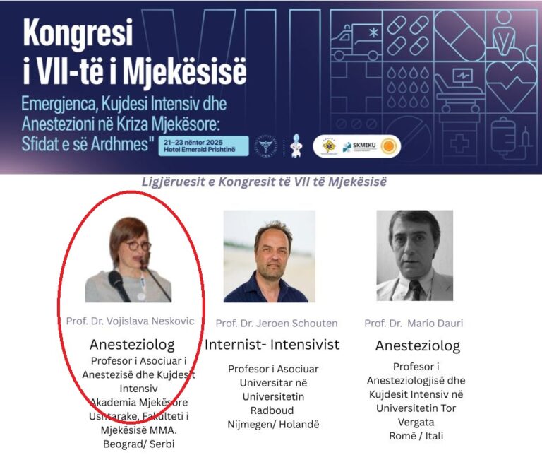 Në Kongresin e OMK-së e ftuar edhe mjekja nga Beogradi Vojislava Neskovic