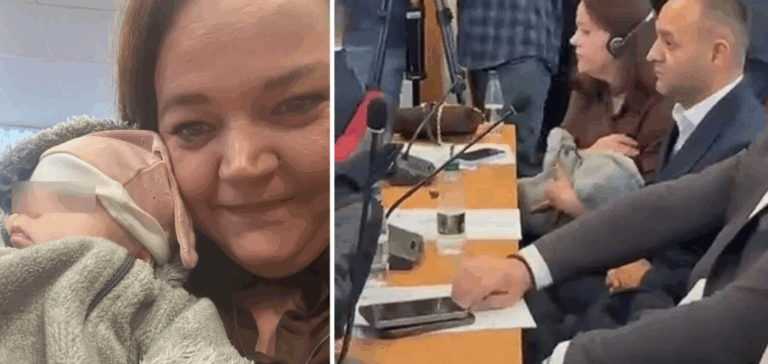 Moment historik në Mitrovicën e Veriut, asamblistja Aida Ferati Doli ushqen me gji foshnjën gjatë betimit