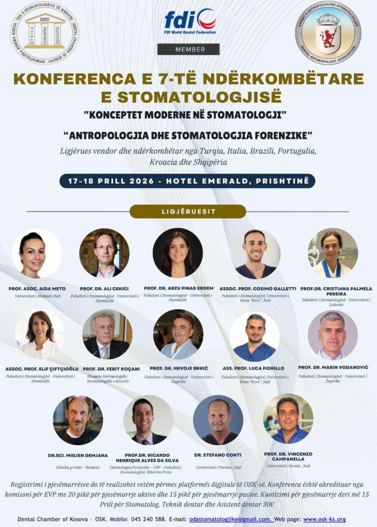OSK organizon Konferencën e VII-të Ndërkombëtare të Stomatologjisë në Prishtinë