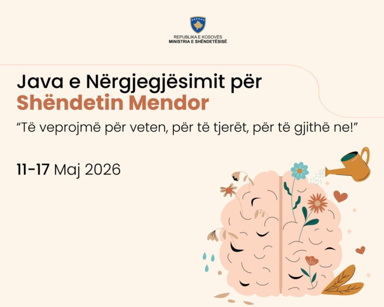 Nën moton “Të veprojmë për veten, për të tjerët, për të gjithë ne” nis Java e Ndërgjegjësimit për Shëndetin Mendor